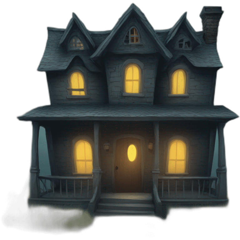 Scary house  emoji