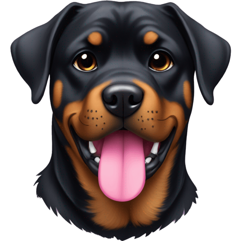 Rottweiler in pink collar emoji