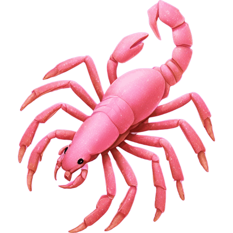 Pink scorpion with glitter  emoji