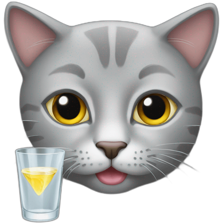 cat drink vodka emoji