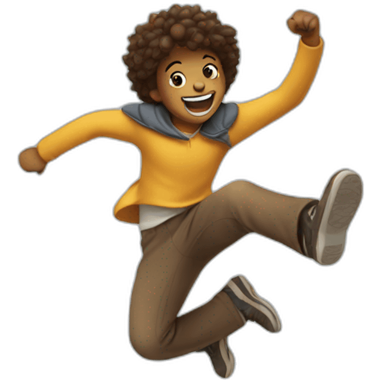 happy jumping emoji