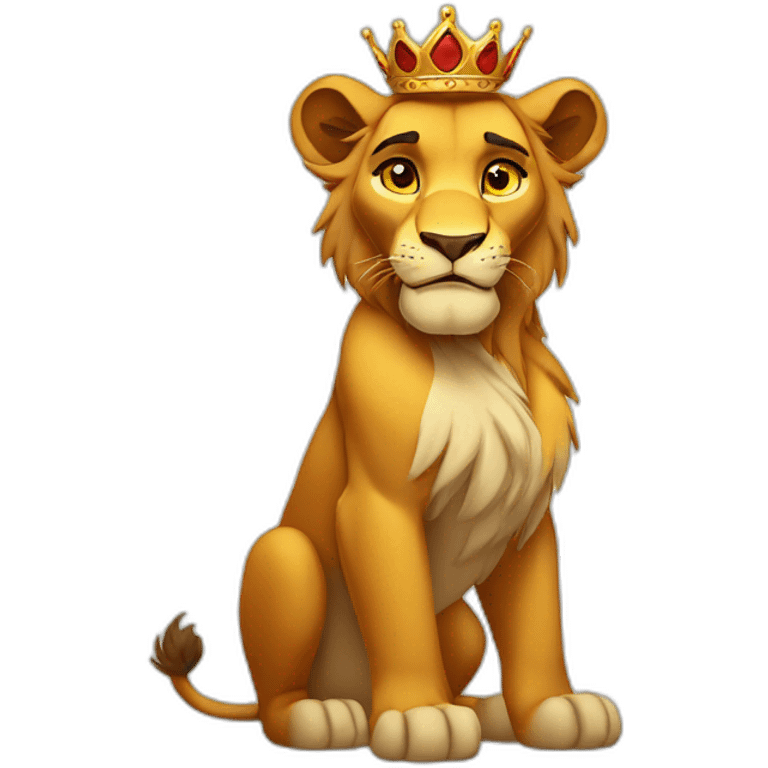 Lion king with crown  emoji