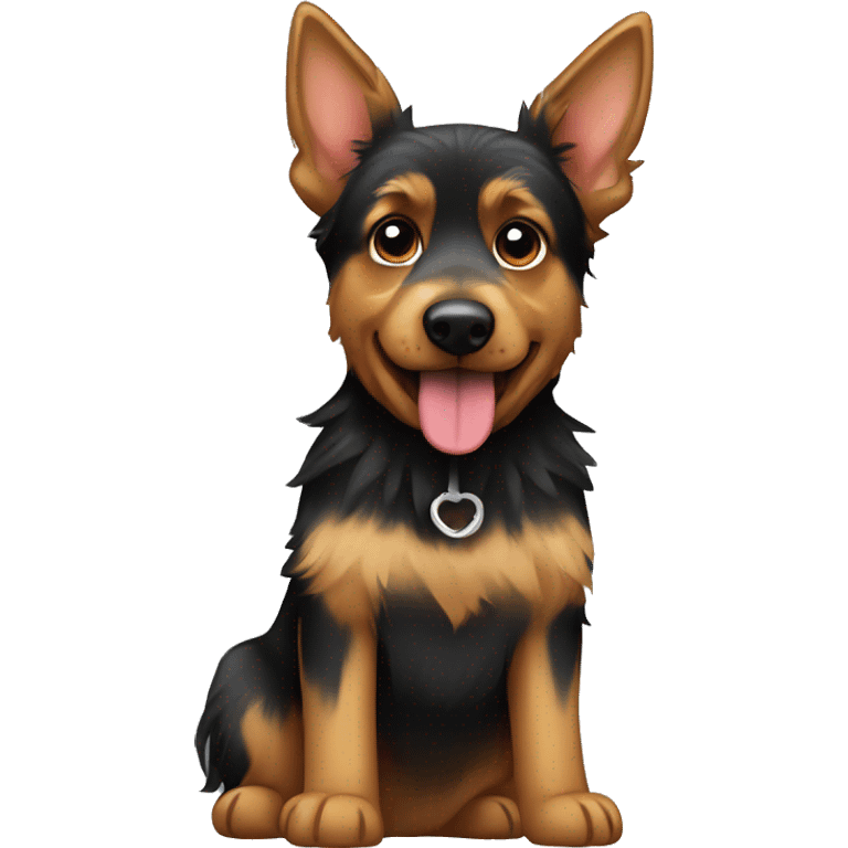 Yorkie and German shepherd  emoji