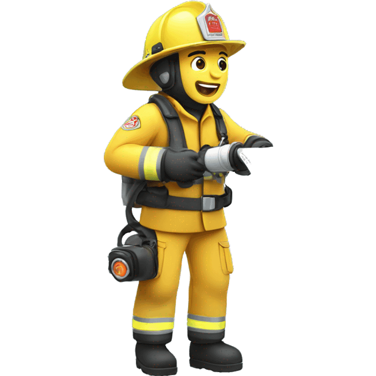 Firefighter spraying water emoji