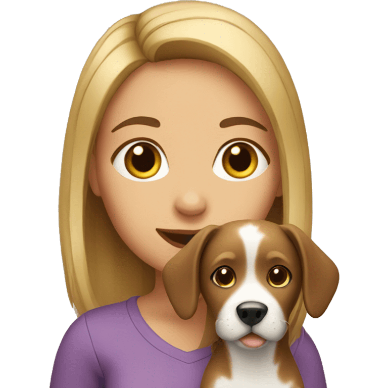 girl with dog emoji