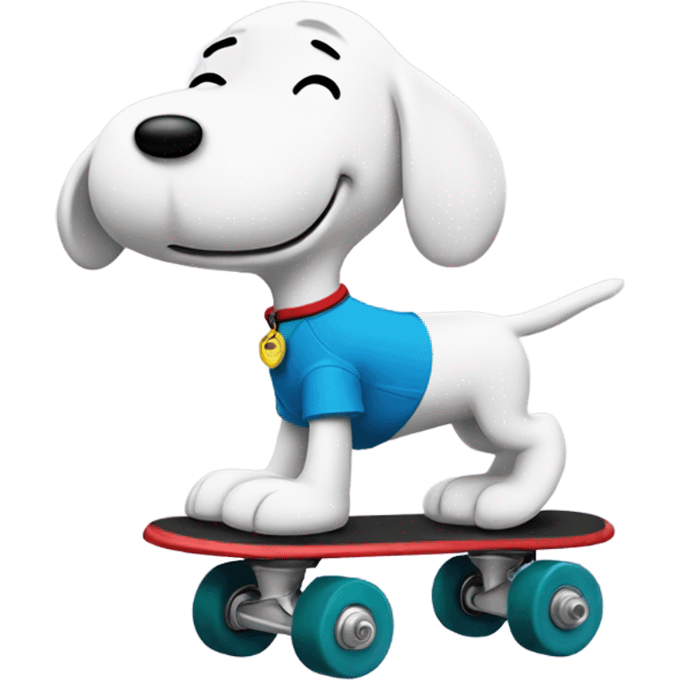 snoopy roller skating  emoji