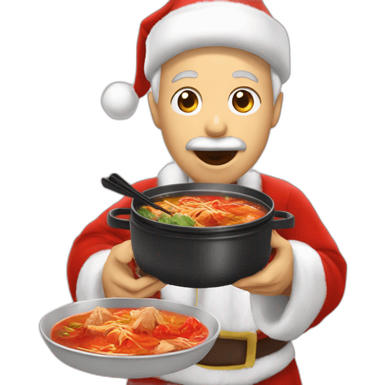 Canta claus eatting hotpot  emoji