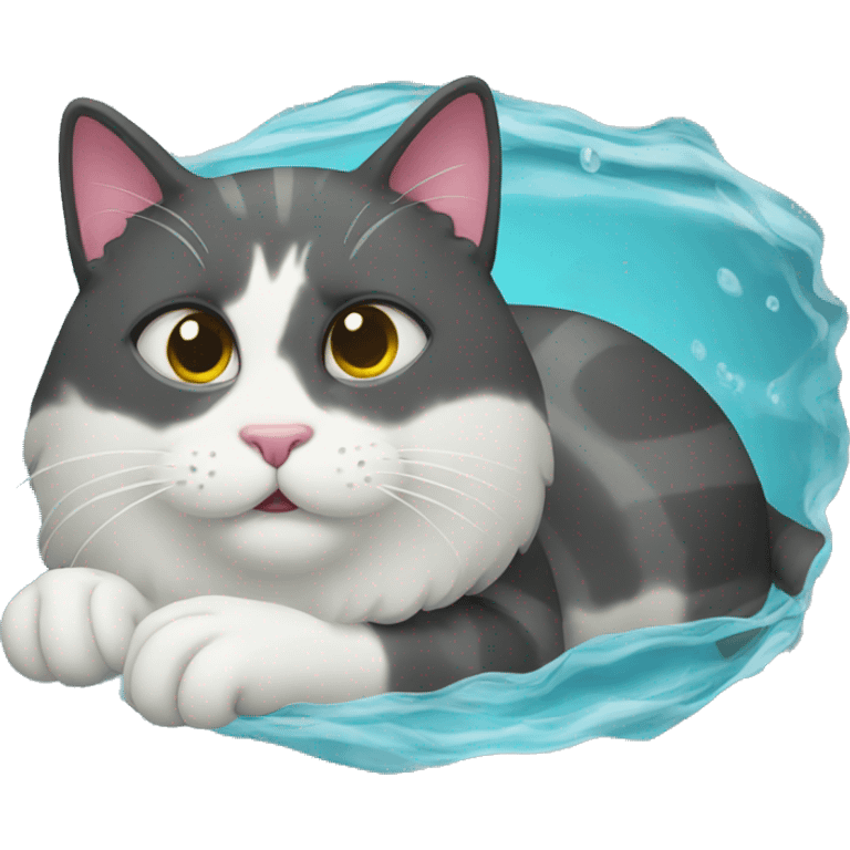 Cat swiming emoji