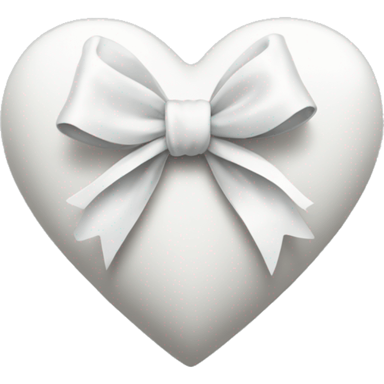 white heart with bow emoji