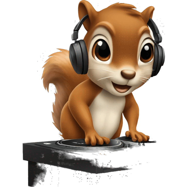 squirrel behind dj table emoji