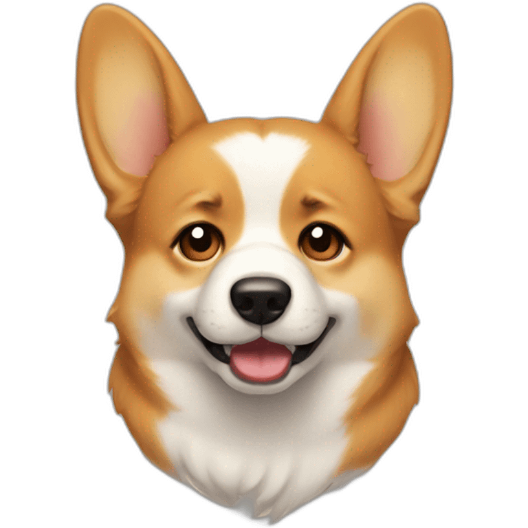 crying corgi head emoji