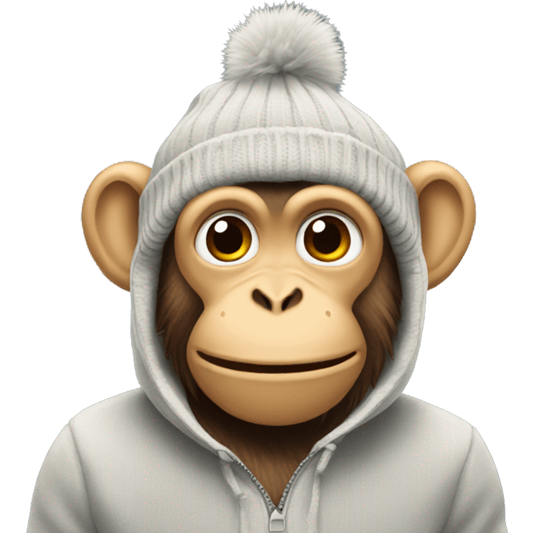 Monkey wearing a beanie  emoji