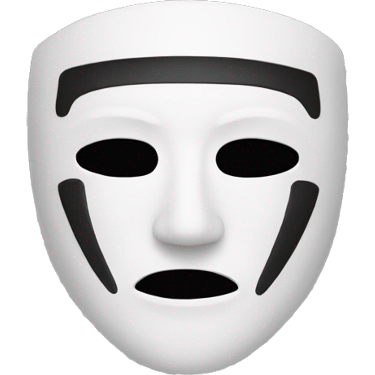 anonymous mask with black sweat emoji