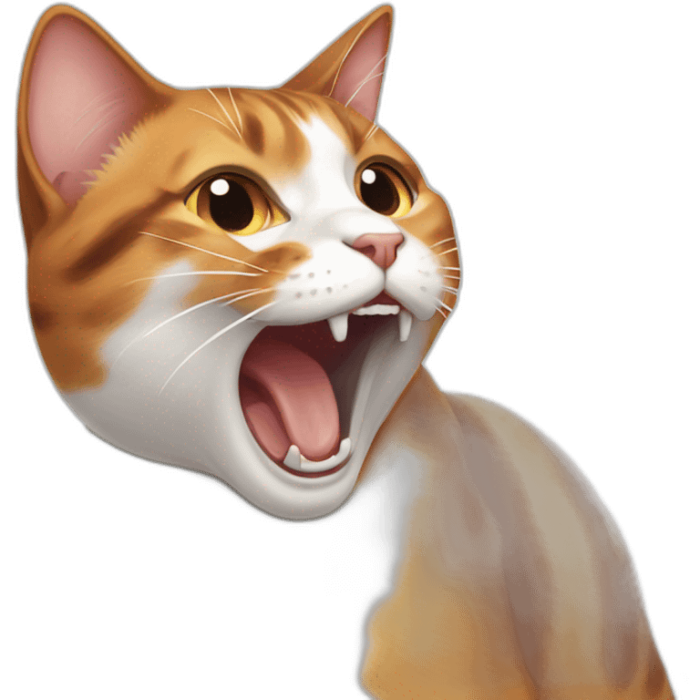 calico cat yawning emoji