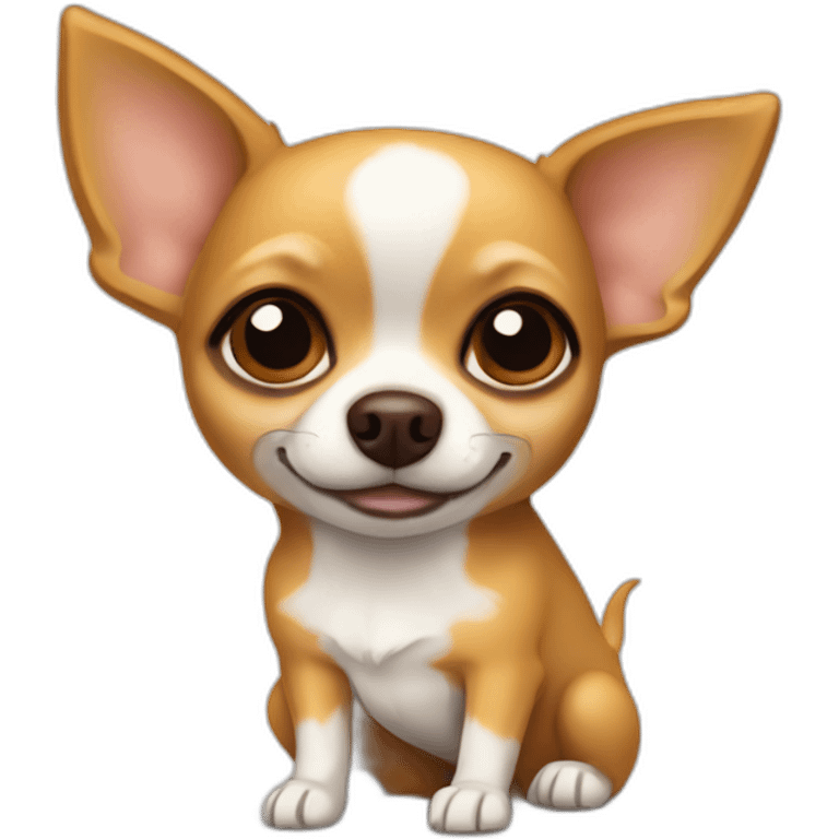 chihuahua and maple leaf emoji