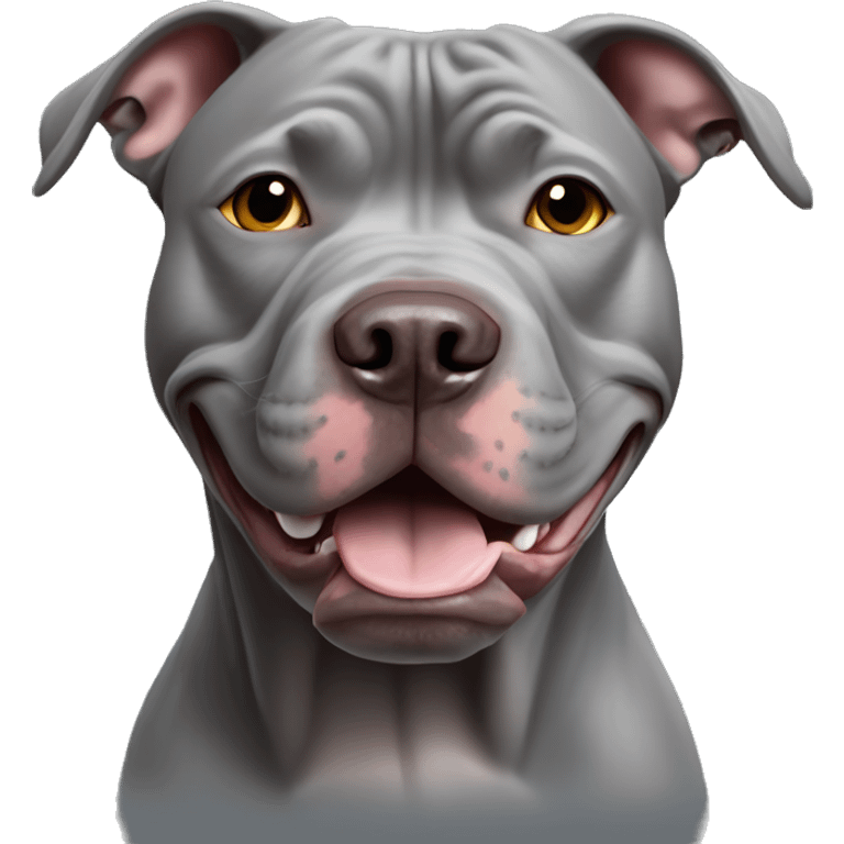 Grey bully pitbull emoji