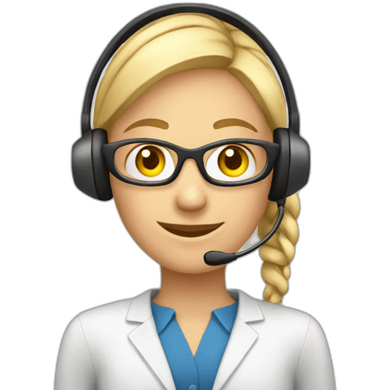 customer service agent with headset emoji