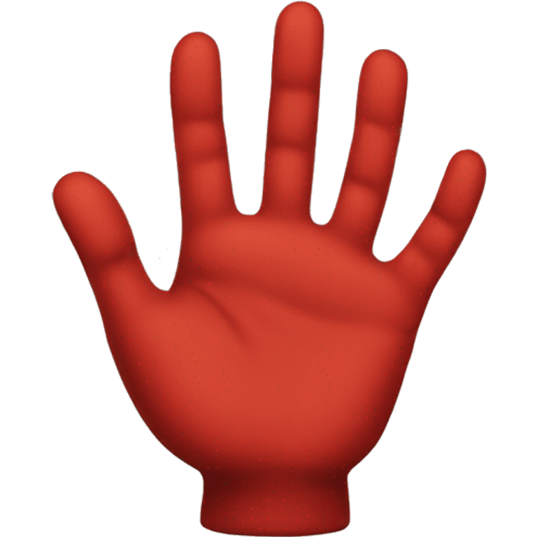 red hand
 emoji