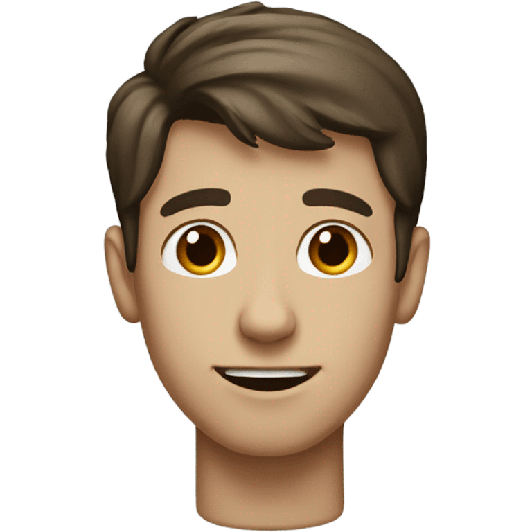 tall boy with short brown hair and big nose emoji