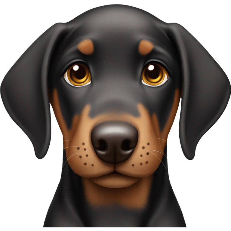 cute doberman puppy  emoji