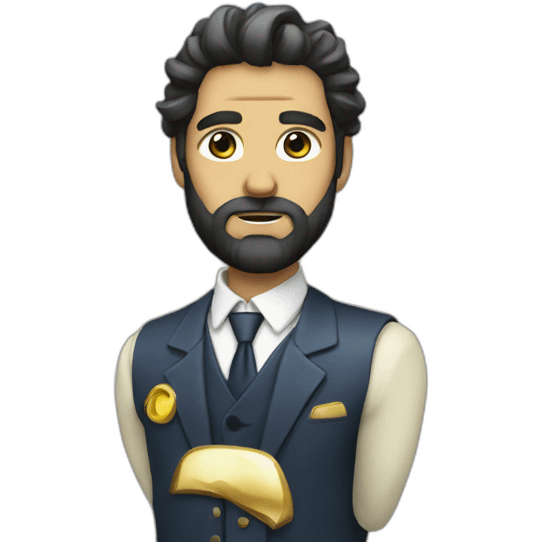 Zeus with suit emoji