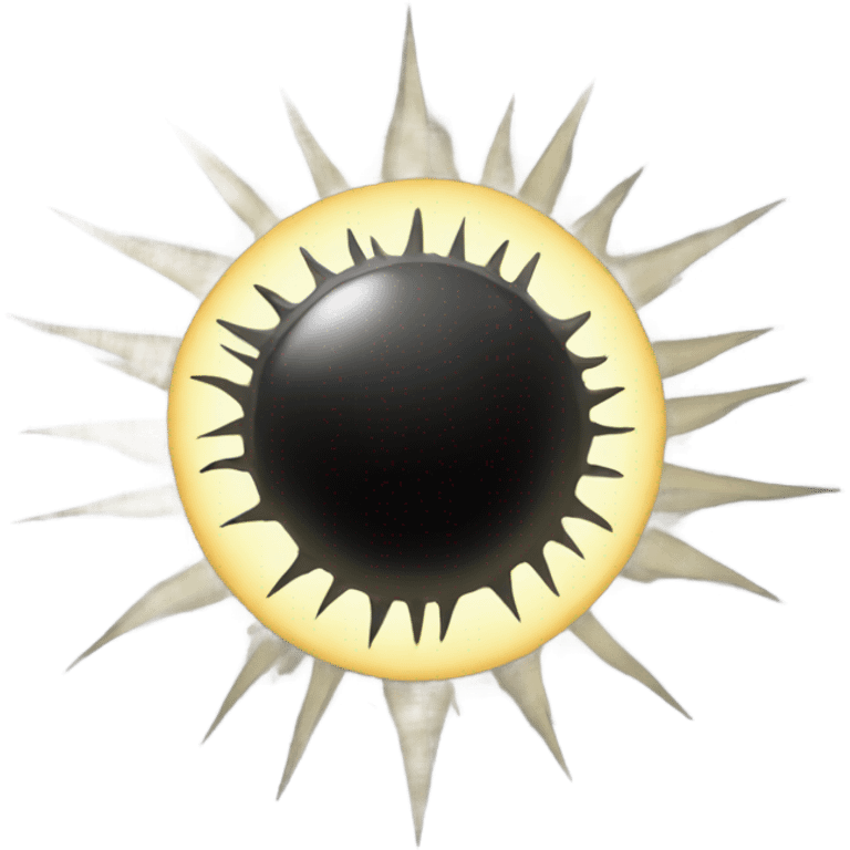 Black sun  emoji