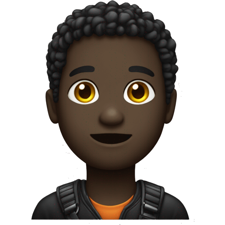 Coração preto com brilho emoji