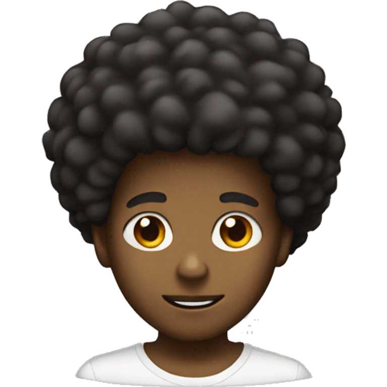 afro boy emoji