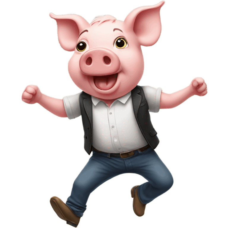 A pig dancing  emoji