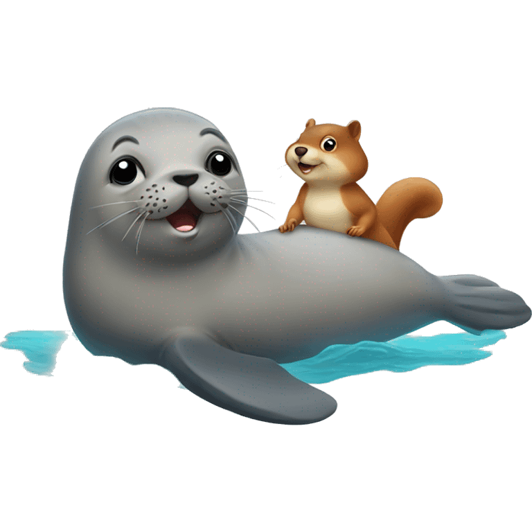 an sea seal with a squirrel  emoji