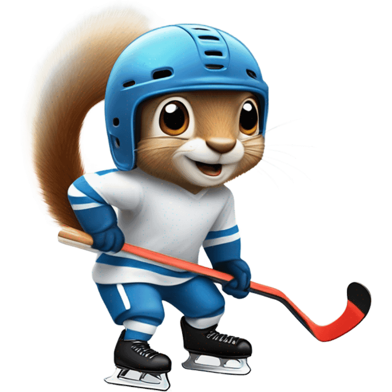 squirrel playing hockey emoji