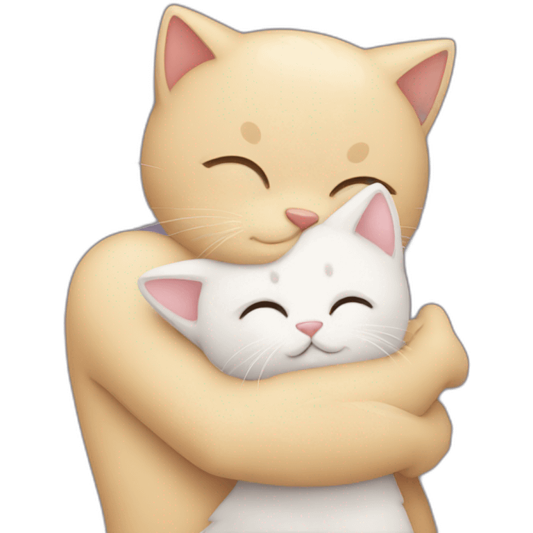 Kitty hug emoji