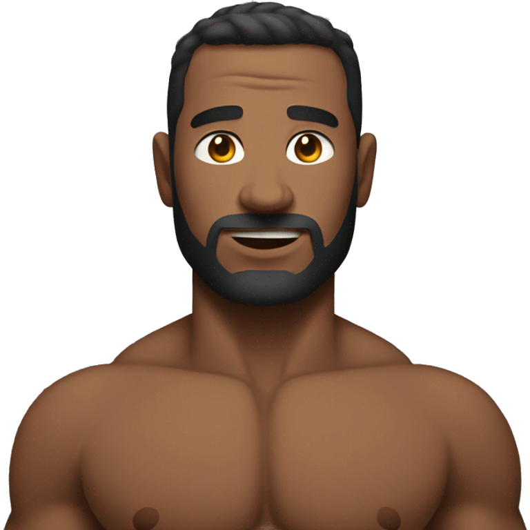 Strong man with no shirt on emoji