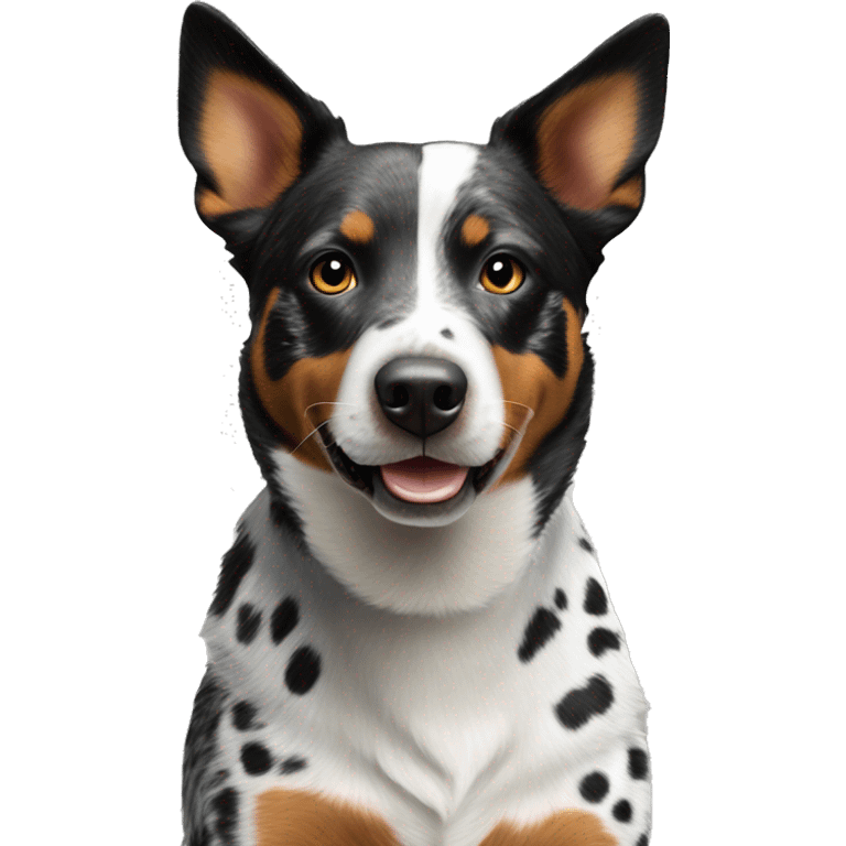 Black and white spotted Australian cattle dog emoji