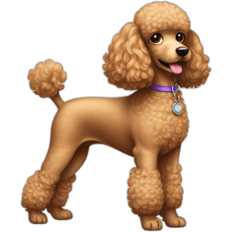 Dog Standart Poodle full body emoji