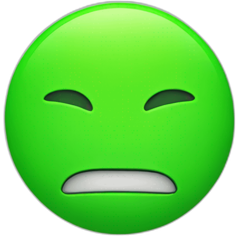 neon green colored button emoji