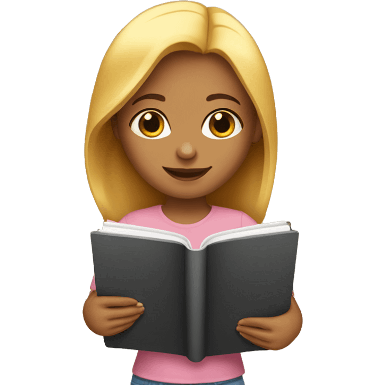 girl with notebook emoji