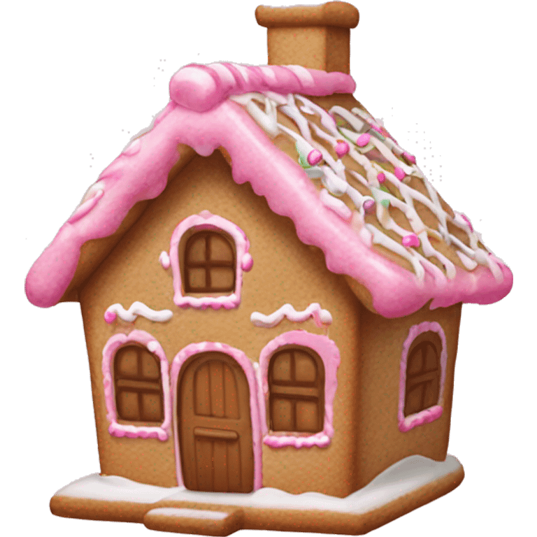 Pink Ginger Bread house emoji