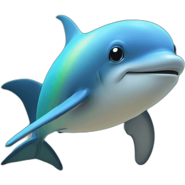 Dolfin rainbow emoji