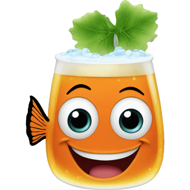 Nemo with à beer  emoji