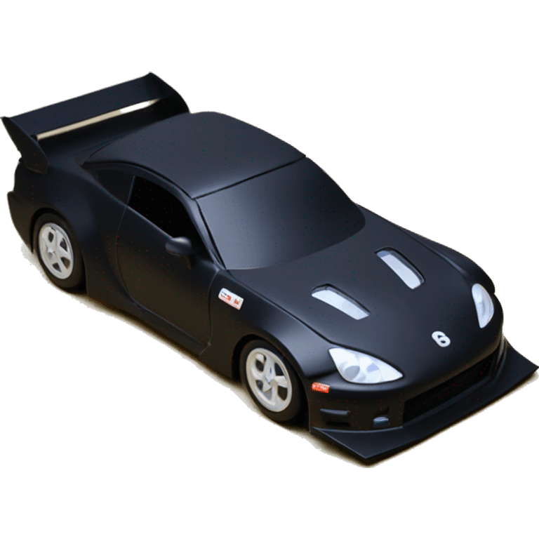 Precise wide-body pearl-black Cardstock Papercraft fr-s racecar emoji