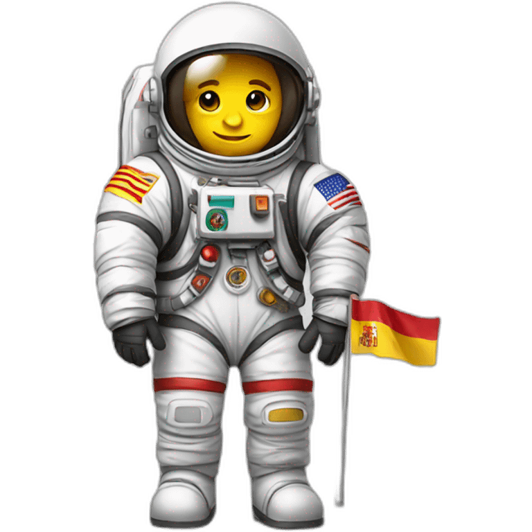 astronaut with spanish flag emoji