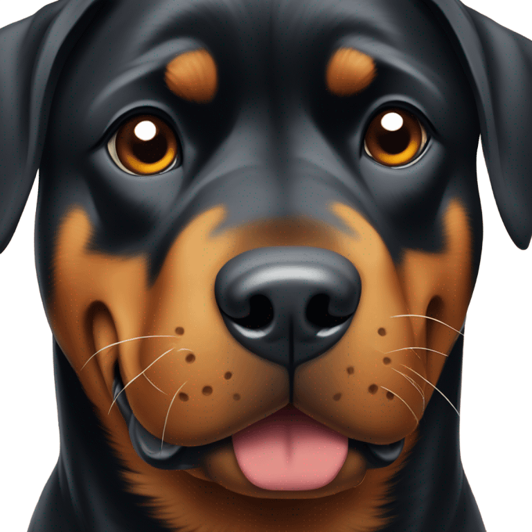 Rottweiler winking  emoji