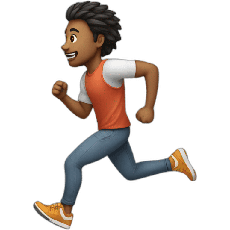 Running from the side in casual attire emoji