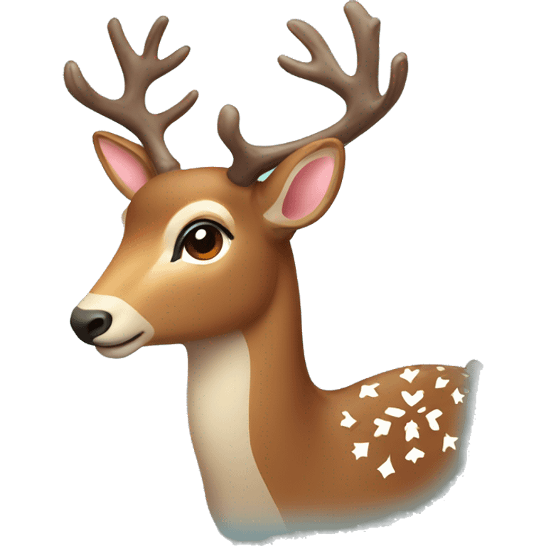 Christmas deer emoji