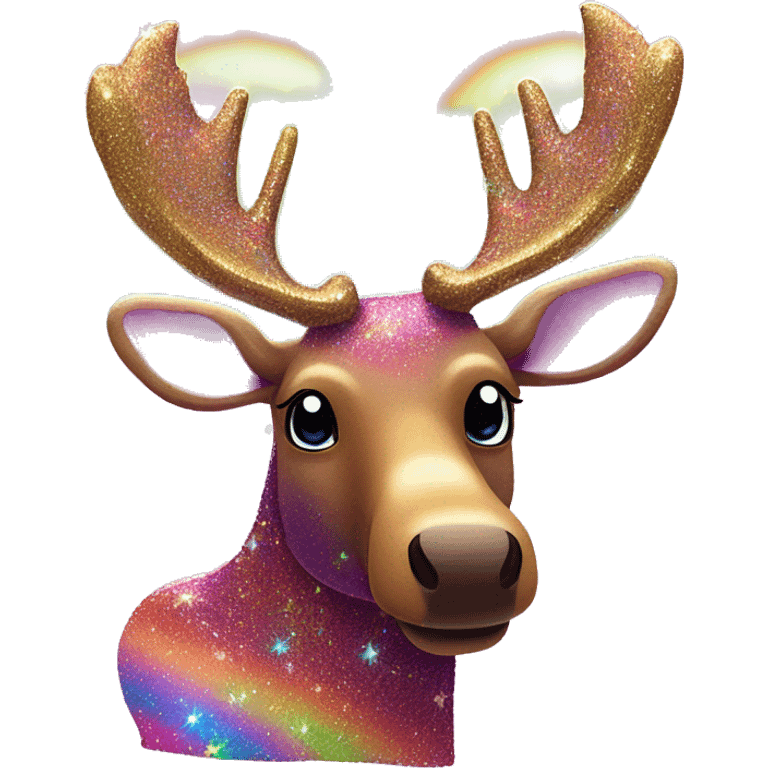 lisa frank glitter moose emoji