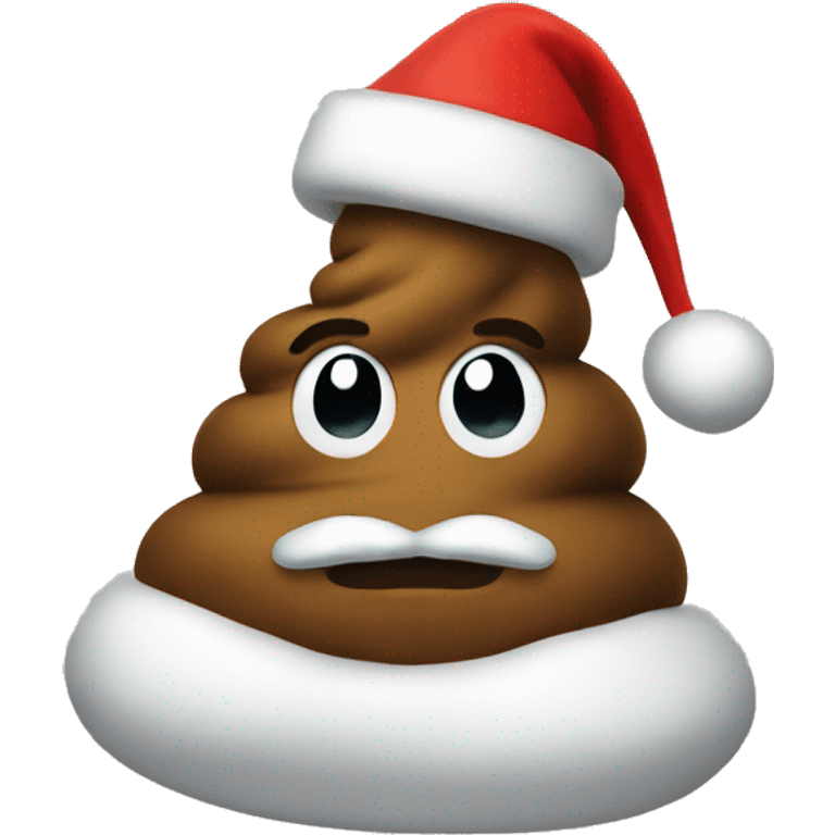 Poop with a Santa hat emoji