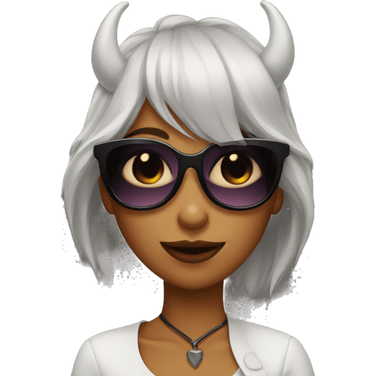 Demon girl with sunglasses  emoji