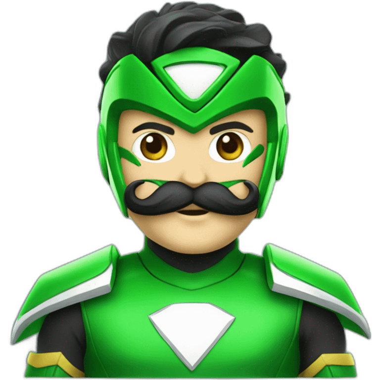 green-power-ranger-with-a-mustache emoji