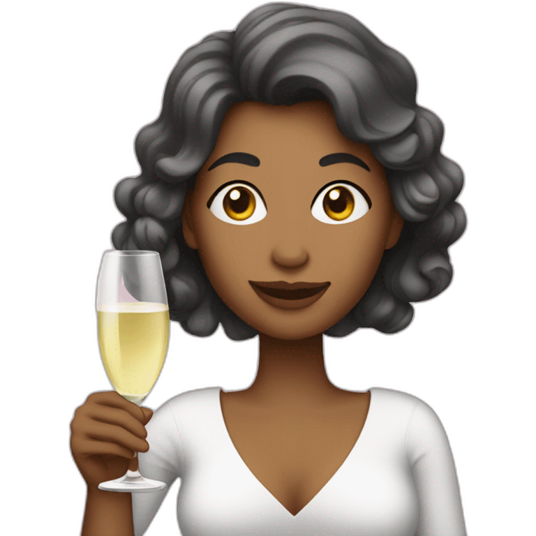 mom with prosecco emoji